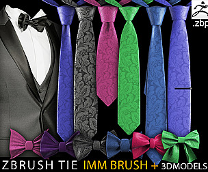 zbrush tie IMM brush bundle + 3d formats