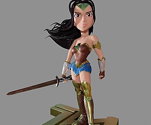 Wonder Woman Cartoon Style