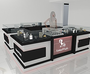 cosmetic stand in mall