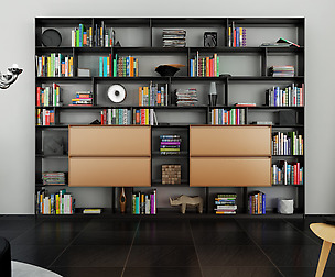 B&B bookcase 29 with books - N.09 in M4D Vol.10