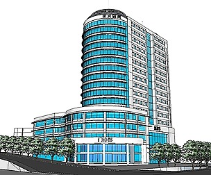 Sketchup City social Building-Hospital -01