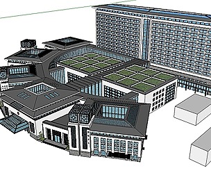 Sketchup City social Building-Hospital -03