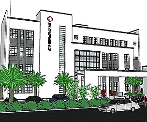 Sketchup City social Building-Hospital -04