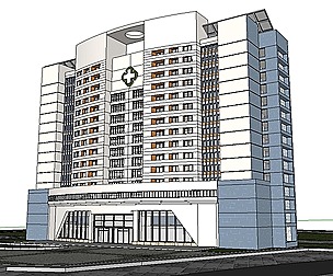 Sketchup City social Building-Hospital -06