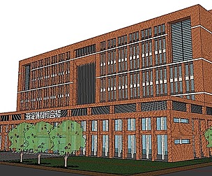 Sketchup City social Building-Hospital -010
