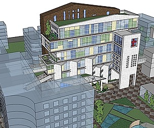 Sketchup City social Building-Hospital -012