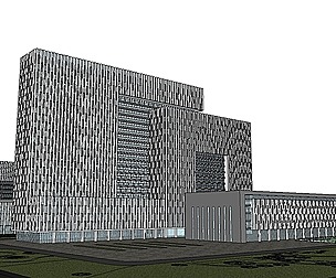 Sketchup City social Building-Hospital -014
