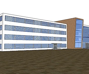 Sketchup City social Building-Hospital -018
