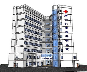Sketchup City social Building-Hospital -019