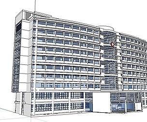 Sketchup City social Building-Hospital -021