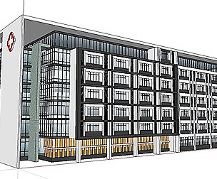 Sketchup City social Building-Hospital -022