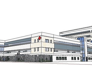 Sketchup City social Building-Hospital -025