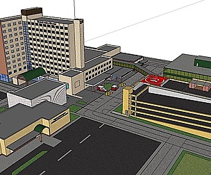 Sketchup City social Building-Hospital -035