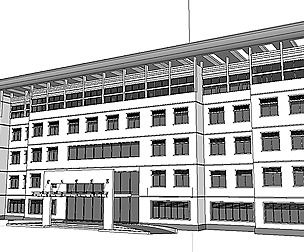 Sketchup City social Building-Hospital -036