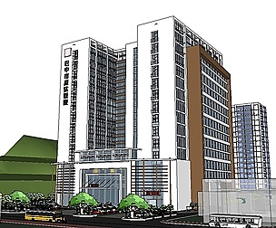 Sketchup City social Building-Hospital -049
