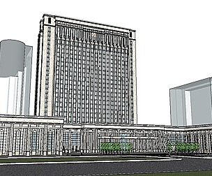 Sketchup City social Building-Hospital -056