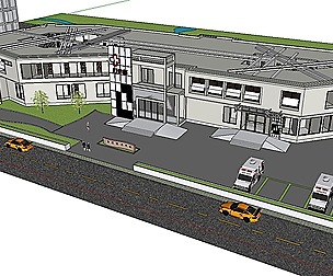 Sketchup City social Building-Hospital -062