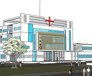 Sketchup City social Building-Hospital -064