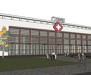 Sketchup City social Building-Hospital -067