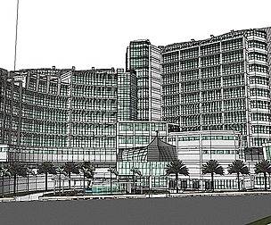 Sketchup City social Building-Hospital -071