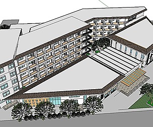 Sketchup City social Building-Hospital -072