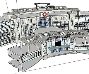 Sketchup City social Building-Hospital -073