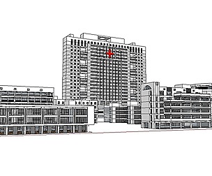 Sketchup City social Building-Hospital -075