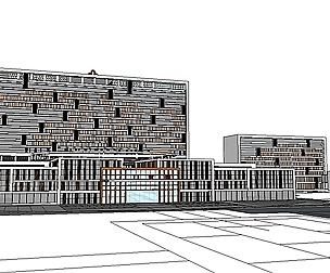 Sketchup City social Building-Hospital -079