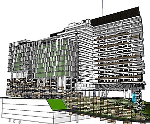 Sketchup City social Building-Hospital -082