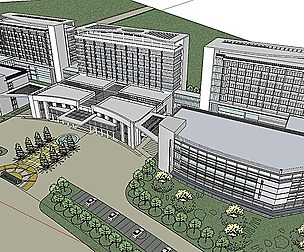 Sketchup City social Building-Hospital -083