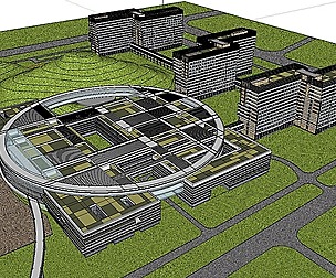 Sketchup City social Building-Hospital -084