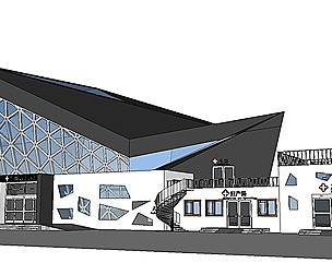 Sketchup City social Building-Hospital -093