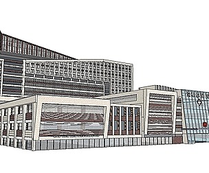 Sketchup City social Building-Hospital -094