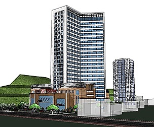 Sketchup City social Building-Hospital -096
