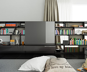 B&B bookcase 2 with books - N.02 in M4D Vol.8