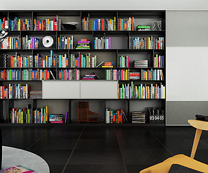 B&B bookcase 8 with books - N.08 in M4D Vol.8