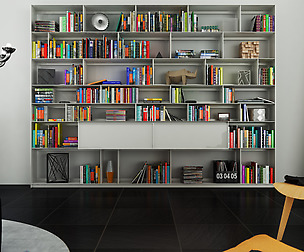 B&B bookcase 11 with books - N.01 in M4D Vol.9