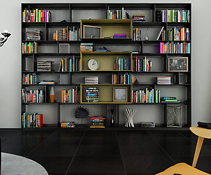 B&B bookcase 12 with books - N.02 in M4D Vol.9