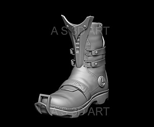 Sci fi shoes vol1 highpoly zbrush 3D model