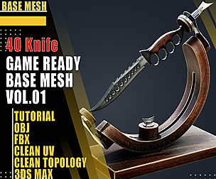 40 Knife Base Mesh - Vol 01 (Game Ready)