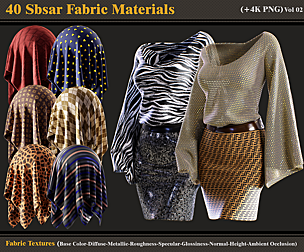 40 Sbsar Fabric Materials + Textures (vol 02)