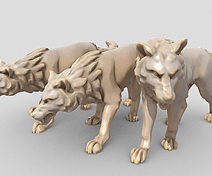 Wolf Pack - 3 Models - D&D Minis - 3D Printable