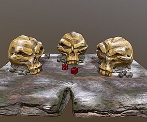 Stylized magic skulls