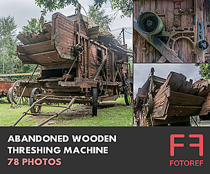 78 photos of Abandoned Wooden Threshing Machine