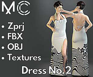 Marvelous Designer + Clo3d : Female dress No.2