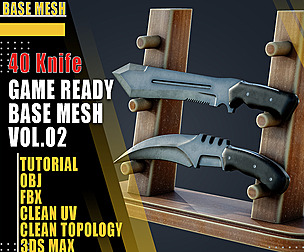 40 Knife Base Mesh - Vol 02 (Game Ready)