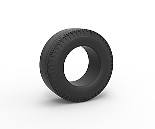 Rear tire of vintage dragster V2 Scale 1:10