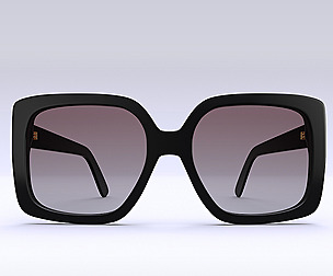 Dezi sunglasses square black for womens 3D model