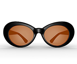 Kurt Cobain Round Black Frame Sunglasses 3D model