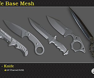 50 Knife Base Mesh - VOL 01
